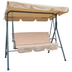 Dondolo da giardino 170x153cm antracite beige Chiara