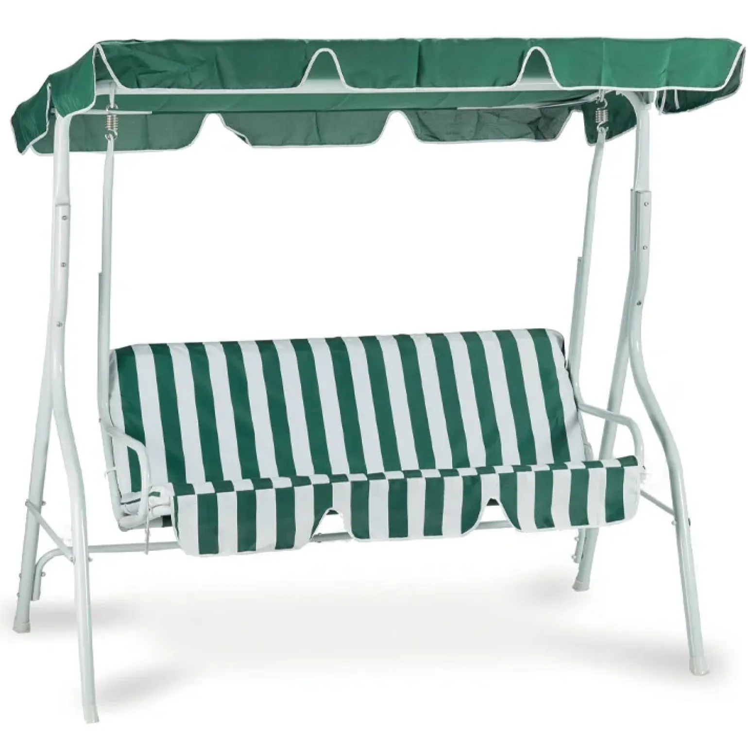 Dondolo da giardino 170x156cm bianco verde Giorgia