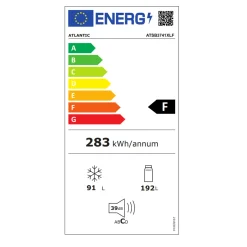 Frigorifero 320L libera installazione doppia porta grigio Atlantic