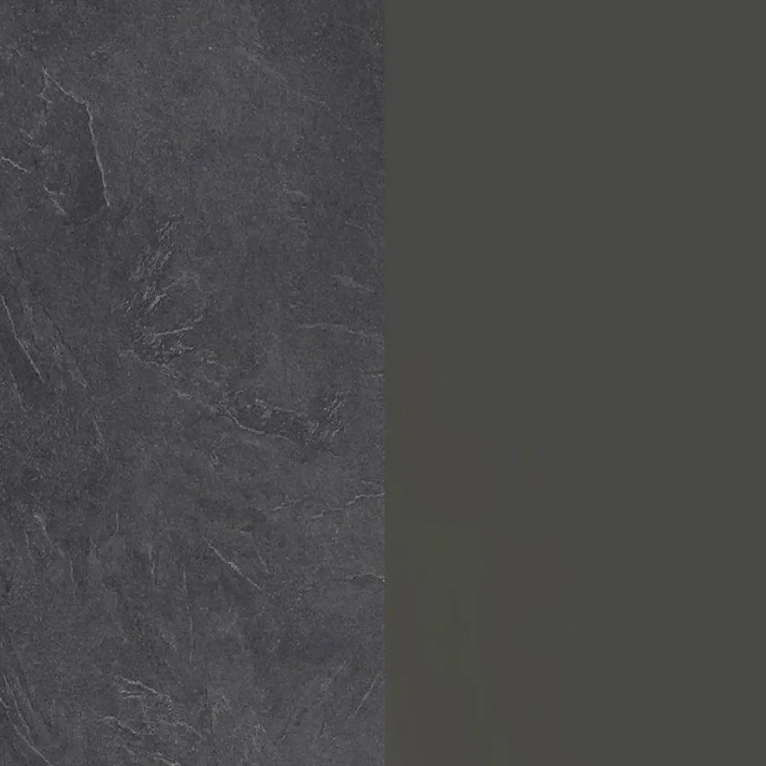 Isola cucina centrale 160x90cm 2 ante e vani antracite opaco con piano grigio effetto pietra Gourmet