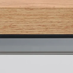 Isola cucina centrale 155x90cm 3 ante bianco laccato con piano rovere Gourmet