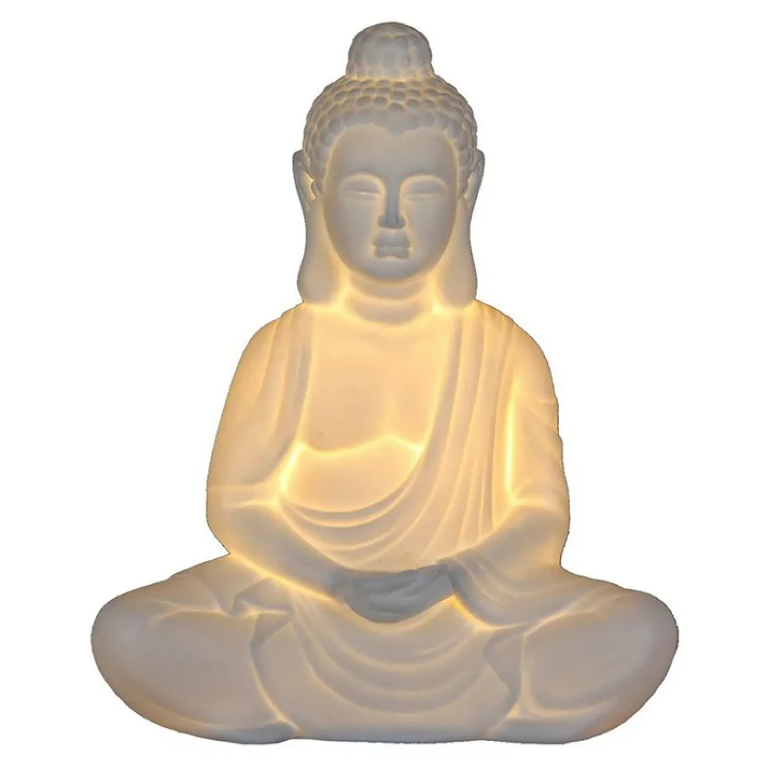 Lampada da tavolo moderna 25x31cm bianco Buddha Birba
