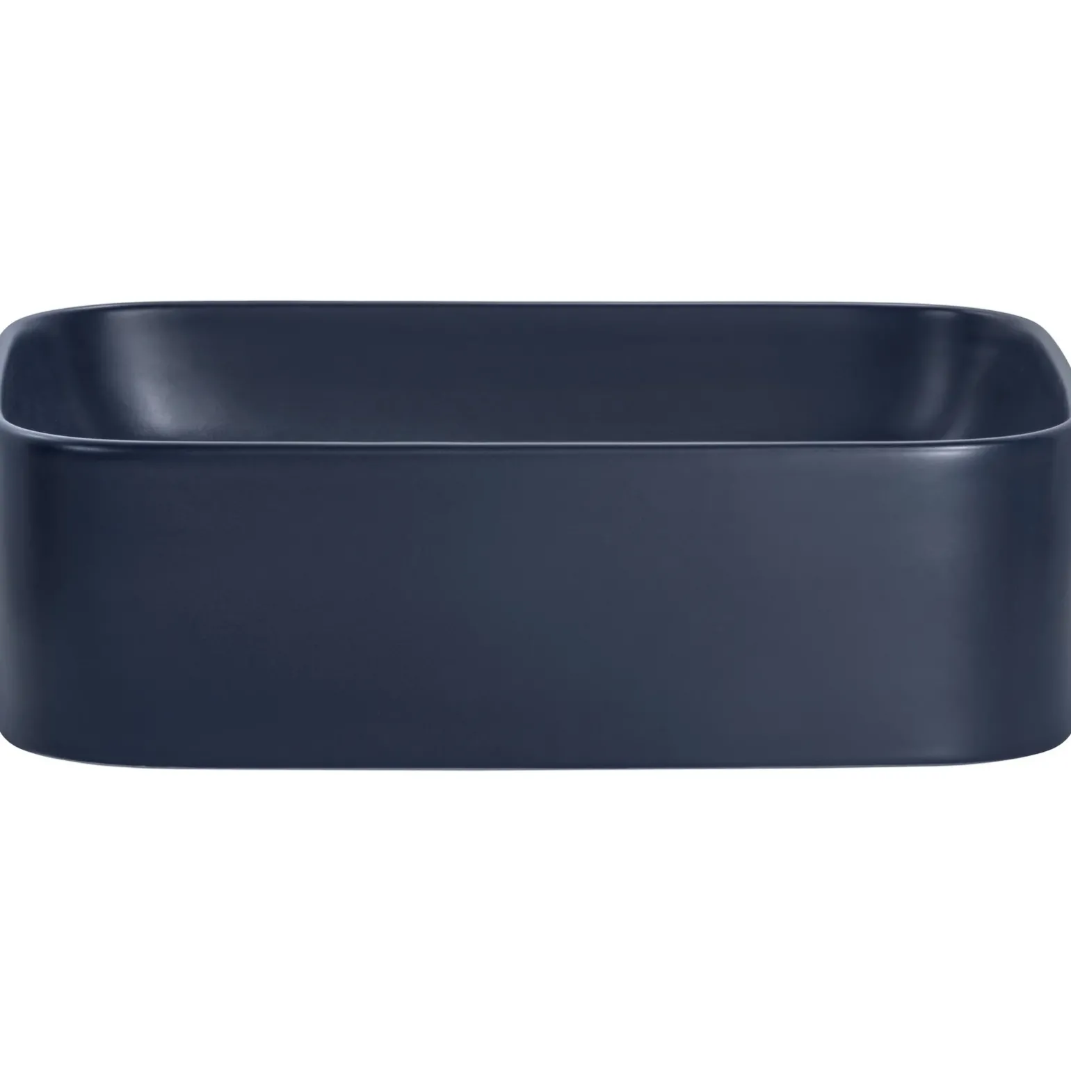 Lavabo bagno da appoggio 50x38cm ceramica blu Roundy