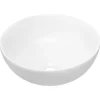 Lavabo bagno da appoggio ø32cm ceramica bianco Bollon