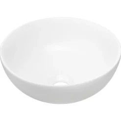 Lavabo bagno da appoggio ø32cm ceramica bianco Bollon