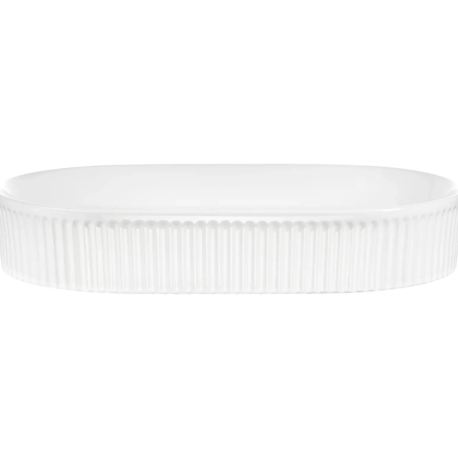Lavabo bagno da appoggio 48x33cm ceramica bianco cannettato Griffy