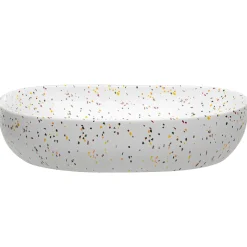 Lavabo bagno da appoggio 60x42cm ceramica bianco Pollok