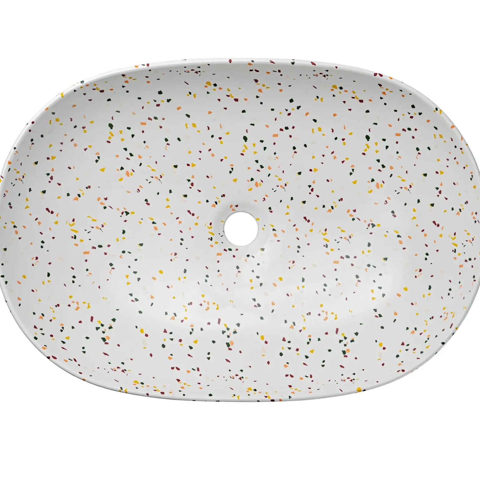 Lavabo bagno da appoggio 60x42cm ceramica bianco Pollok