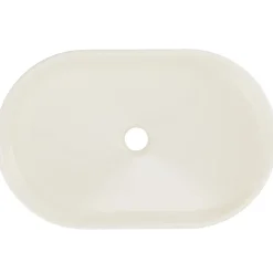 Lavabo bagno da appoggio 55x35cm ceramica avorio Longy