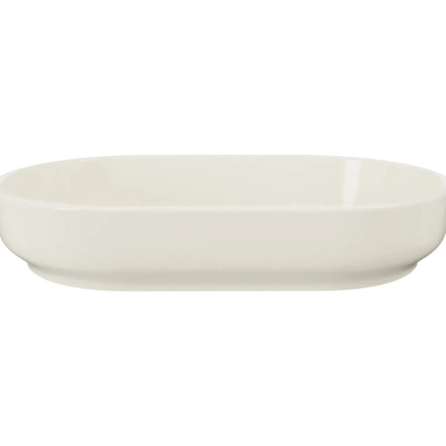 Lavabo bagno da appoggio 55x35cm ceramica avorio Longy