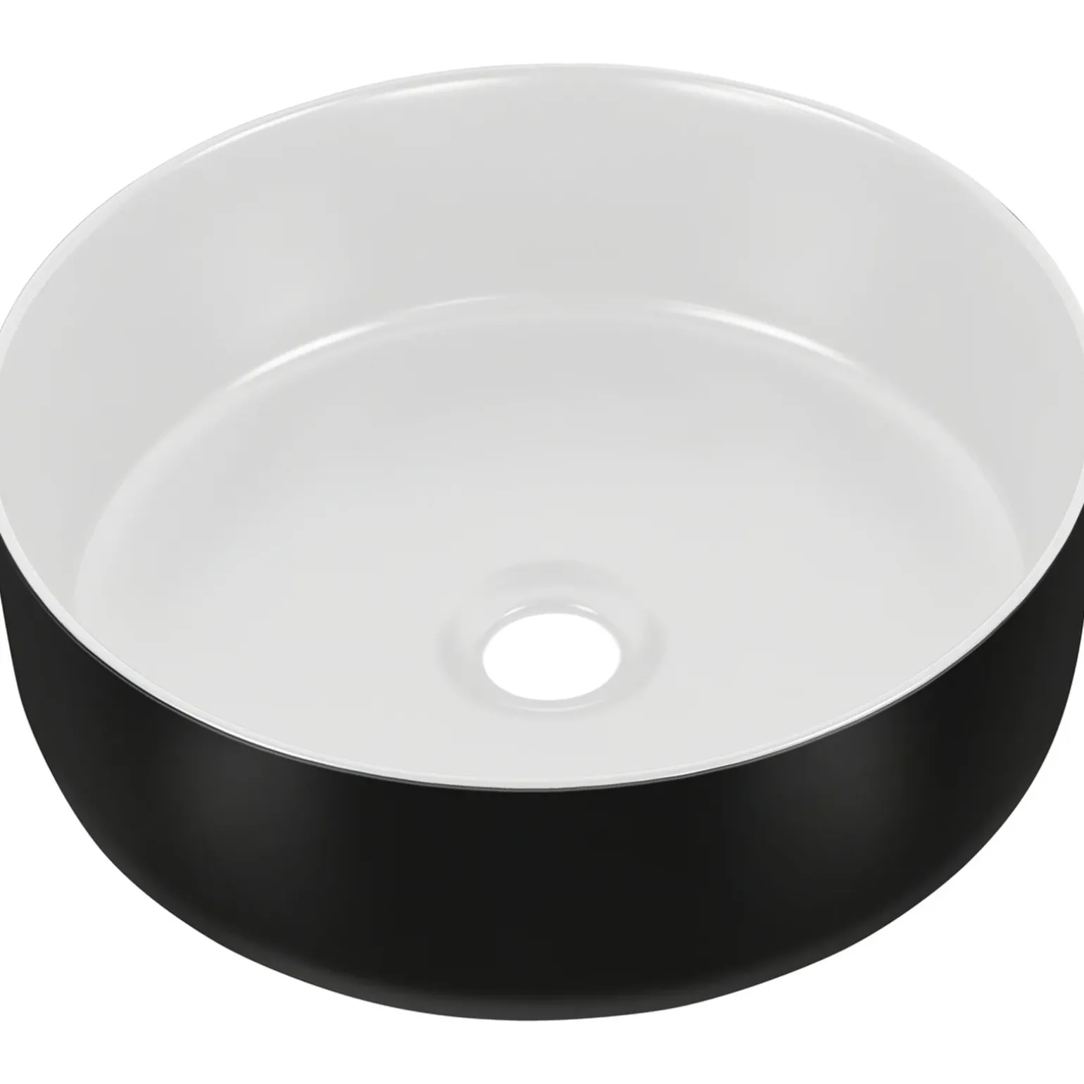 Lavabo bagno da appoggio 36x36cm ceramica nero Bolly