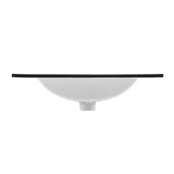 Lavabo bagno da incasso 81x46cm ceramica nera Maverick