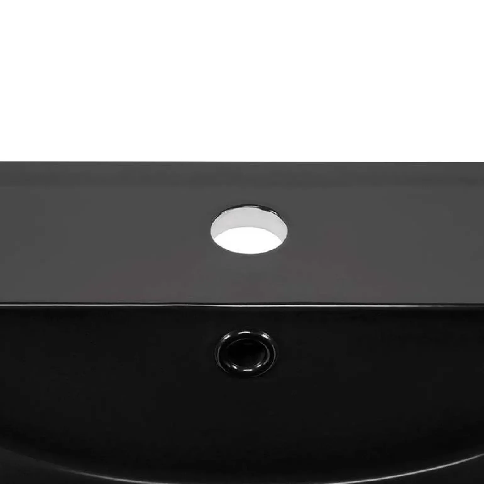 Lavabo bagno da incasso 81x46cm ceramica nera Maverick