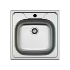 Lavello da incasso 48x48cm a pozzetto 1 vasca acciaio inox Prokit