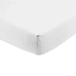 Lenzuolo francese con angoli in cotone bio 140x200cm bianco Rolla