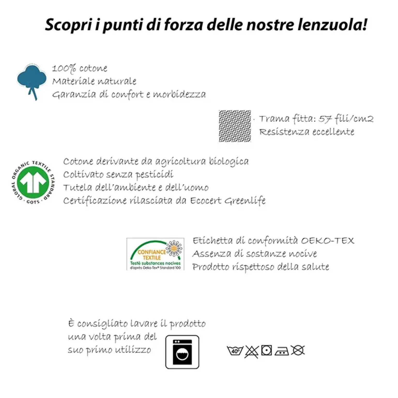 Lenzuolo francese con angoli in cotone bio 140x200cm grigio Rolla