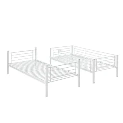 Letto a castello con 2 letti singoli 90x200cm bianco Rodin