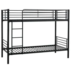 Letto a castello con 2 letti singoli 90x200cm nero Rodin