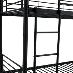 Letto a castello con 2 letti singoli 90x200cm nero Rodin