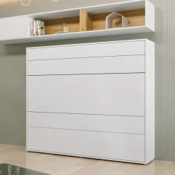 Letto a scomparsa orizzontale 160x200 cm matrimoniale bianco Camelio