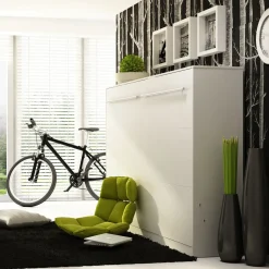 Letto a scomparsa orizzontale 90x200 cm singolo bianco Chimera