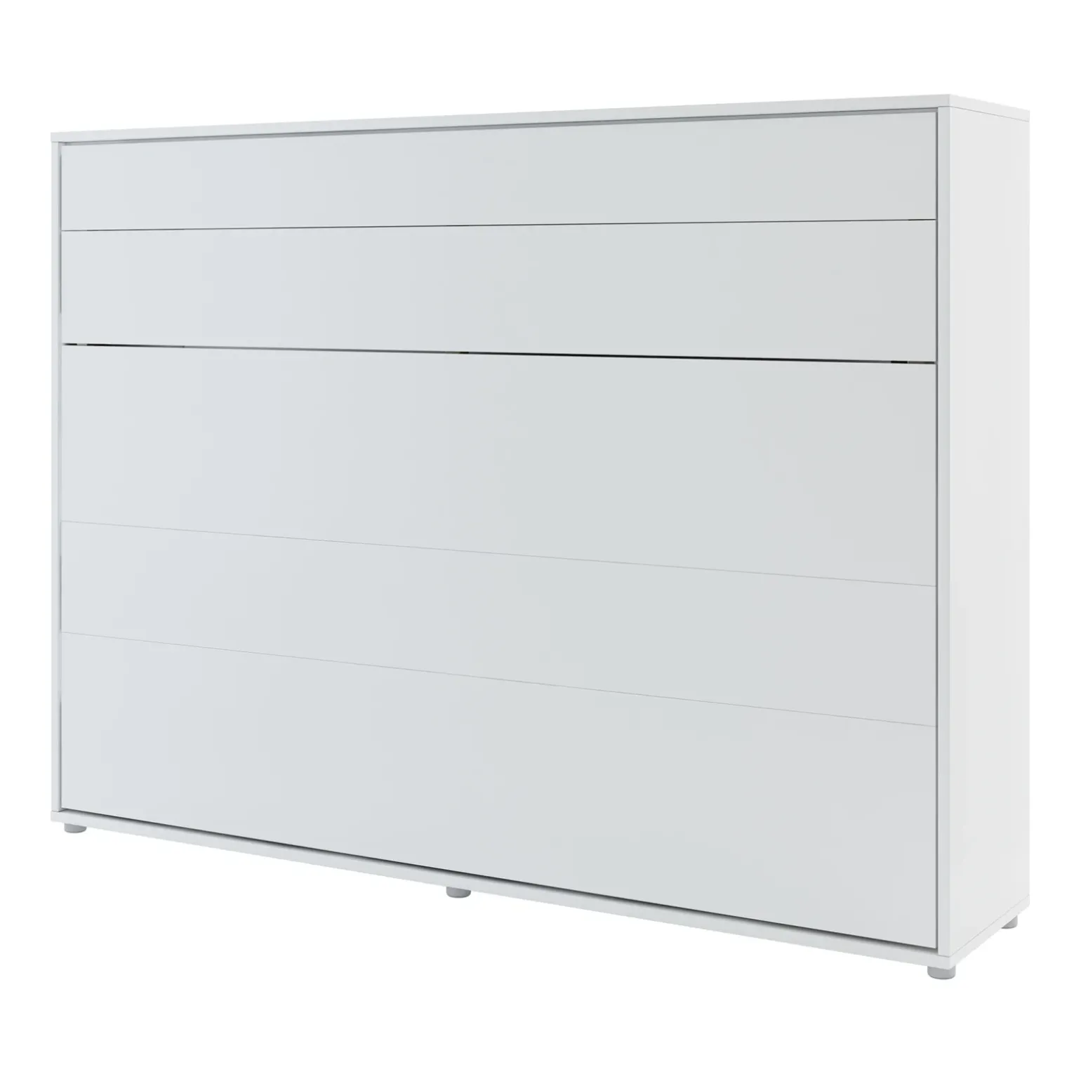 Letto a scomparsa orizzontale 140x200 cm alla francese bianco Camelio