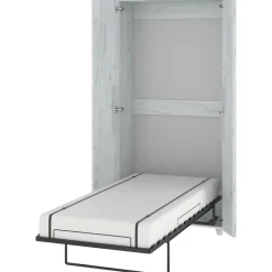 Letto a scomparsa verticale 90x200cm singolo bianco pino Calvin Gihome®