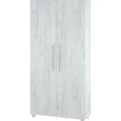 Letto a scomparsa verticale 90x200cm singolo bianco pino Calvin Gihome®