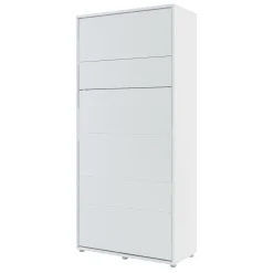 Letto a scomparsa verticale 120x200 cm una piazza e mezza bianco Camelio