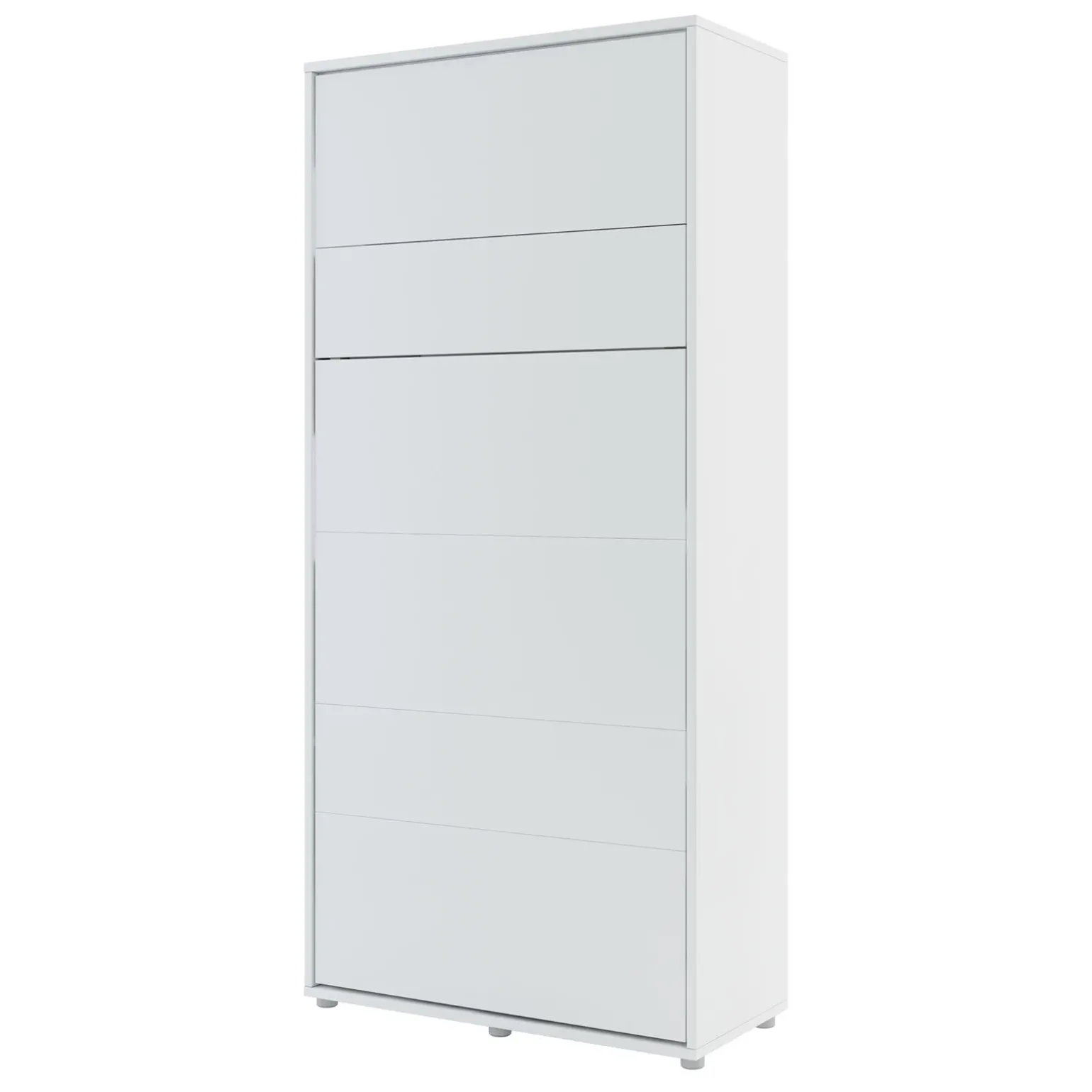 Letto a scomparsa verticale 120x200 cm una piazza e mezza bianco Camelio