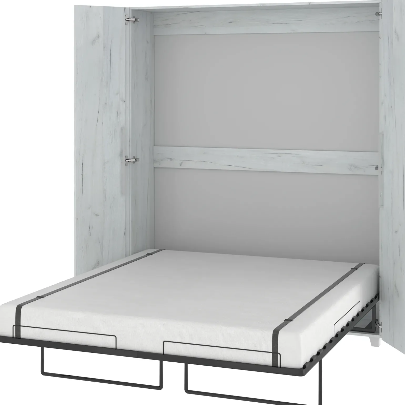 Letto a scomparsa verticale 160x200cm matrimoniale bianco pino Calvin Gihome®