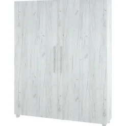 Letto a scomparsa verticale 160x200cm matrimoniale bianco pino Calvin Gihome®
