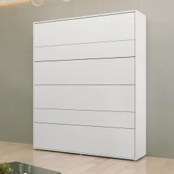 Letto a scomparsa verticale 180x200 cm matrimoniale oversize bianco Camelio