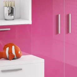 Letto a soppalco con armadio 254x120cm bianco rosa Simone Gihome®