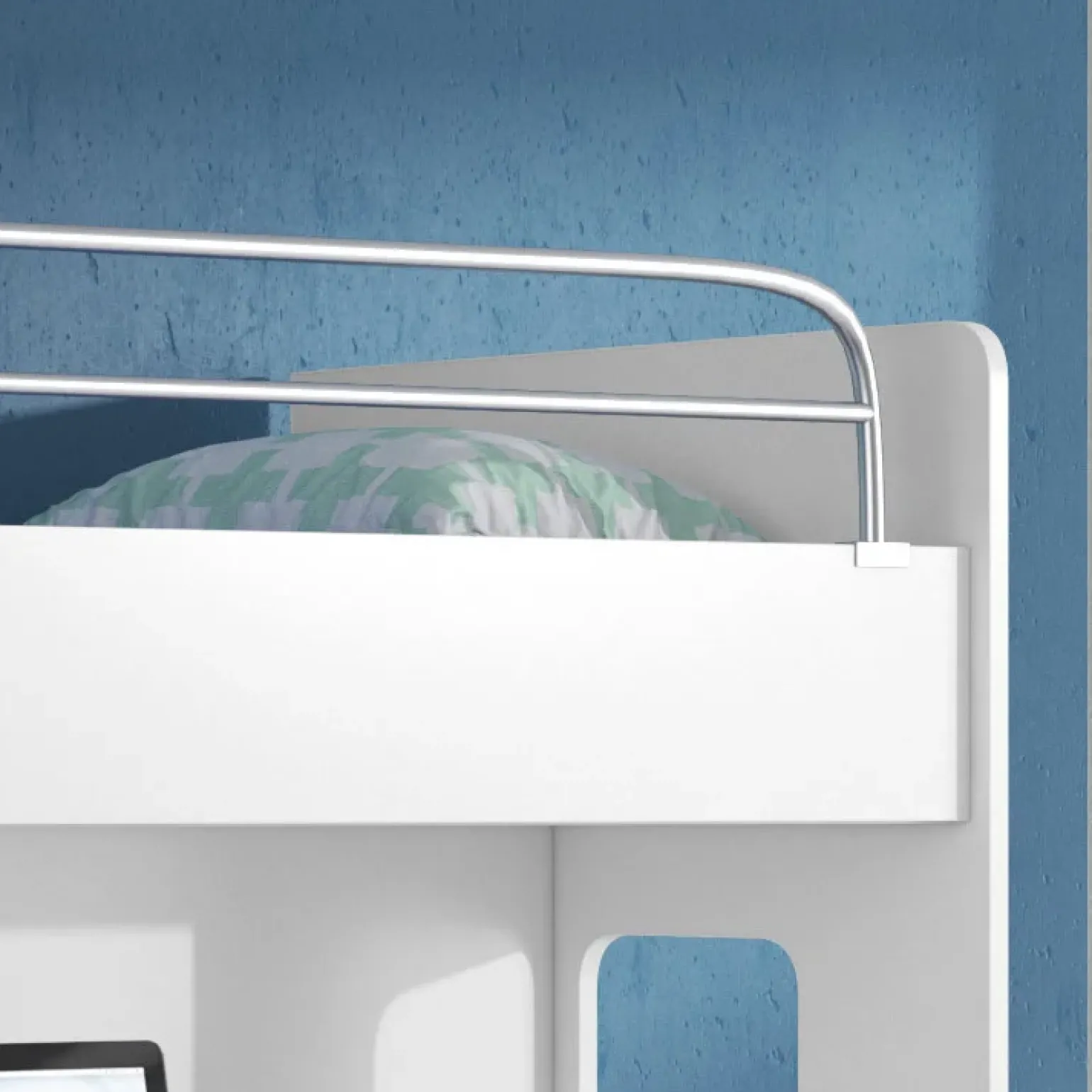 Letto a soppalco con armadio 324x180cm bianco grigio 2 letti Diego Gihome®