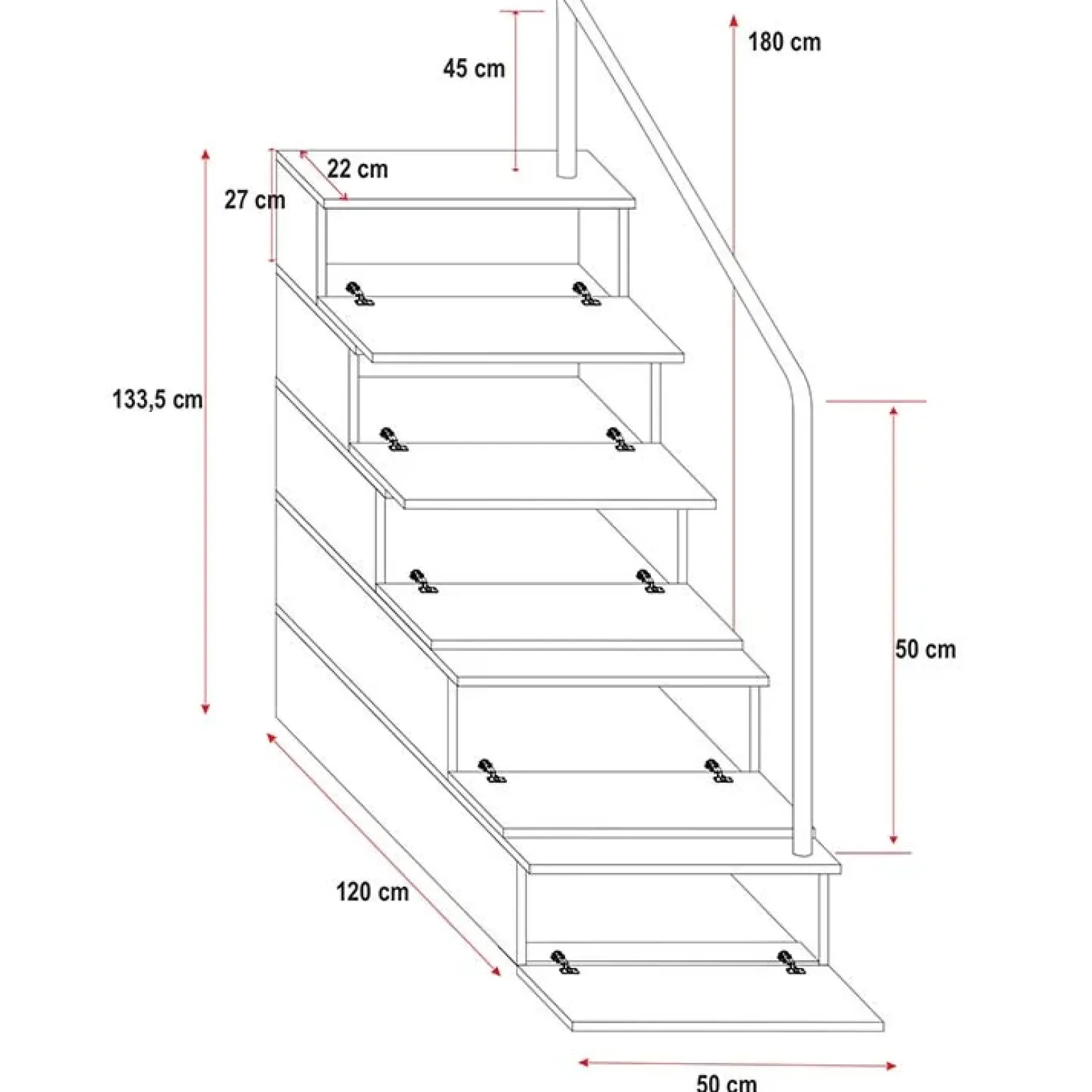 Letto a soppalco con armadio 254x120cm bianco grigio Simone Gihome®
