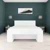 Letto alla francese 140x200cm contenitore bianco Aurora