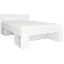 Letto alla francese 140x200cm contenitore bianco Aurora