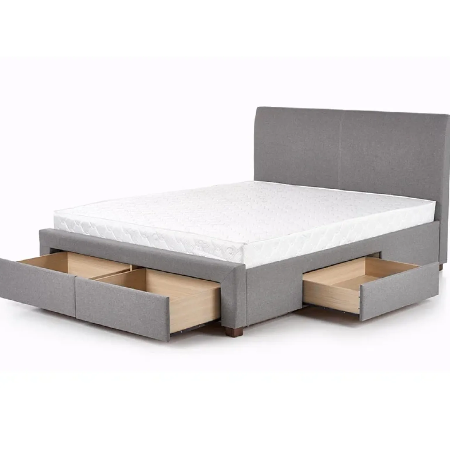 Letto alla francese 140x200cm in tessuto grigio Mestre Gihome®
