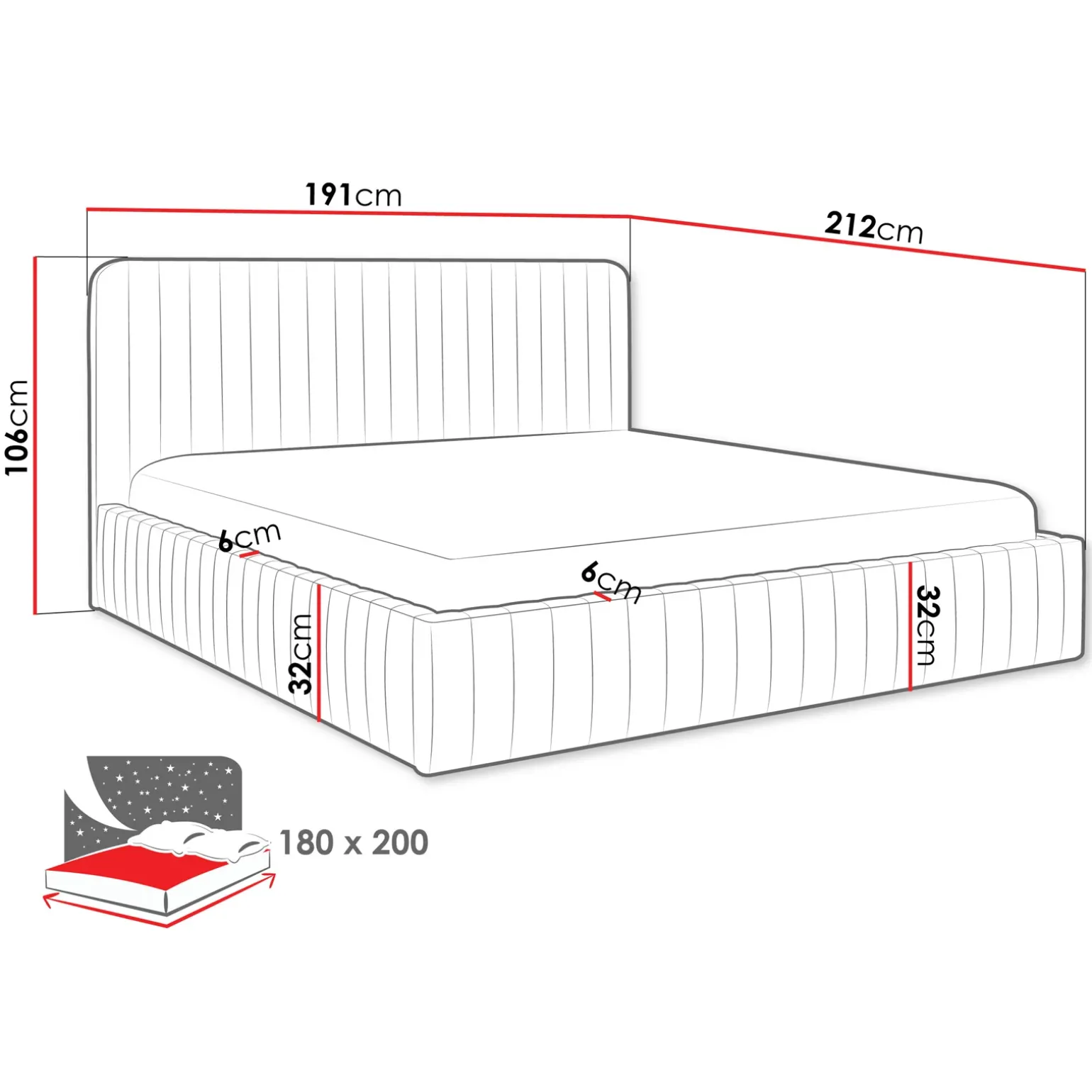 Letto contenitore matrimoniale oversize 180x200 imbottito velluto senape Poffi
