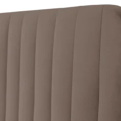 Letto contenitore matrimoniale oversize 180x200 imbottito velluto marrone Poffi