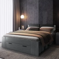 Letto matrimoniale con cassettone 160x200cm ossido Cortina Gihome®