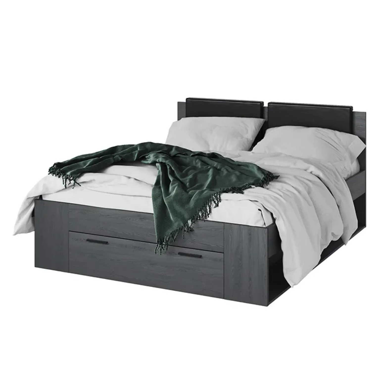Letto matrimoniale con cassettone 160x200cm ossido Cortina Gihome®
