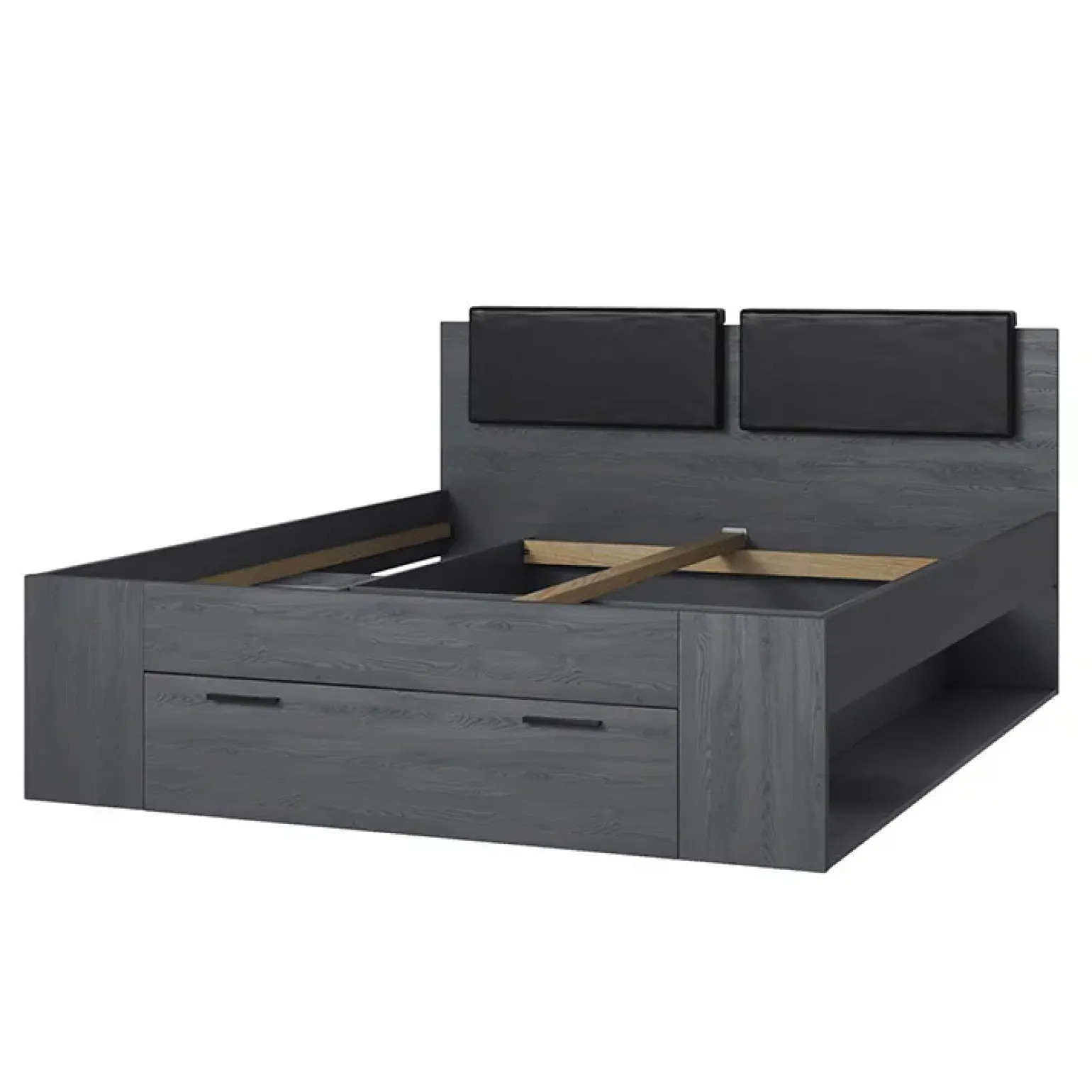 Letto matrimoniale con cassettone 160x200cm ossido Cortina Gihome®