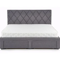 Letto matrimoniale con cassettoni 160x200cm grigio nero Galileo