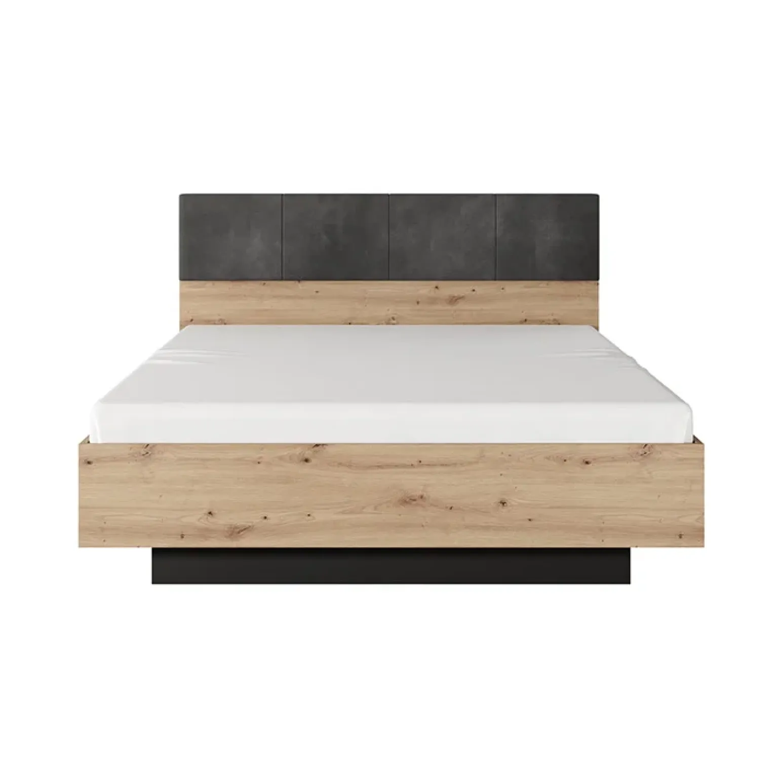Letto matrimoniale contenitore 160x200cm rovere antracite Rubik
