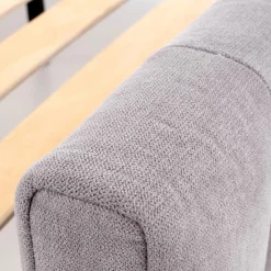 Letto matrimoniale imbottito 160x200cm grigio chiaro Varano
