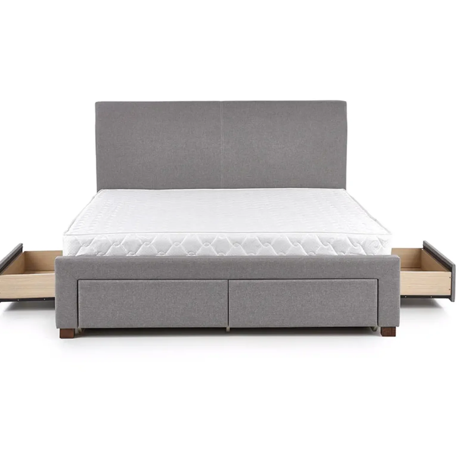 Letto matrimoniale in tessuto con cassettoni 160x200cm grigio Mestre Gihome®