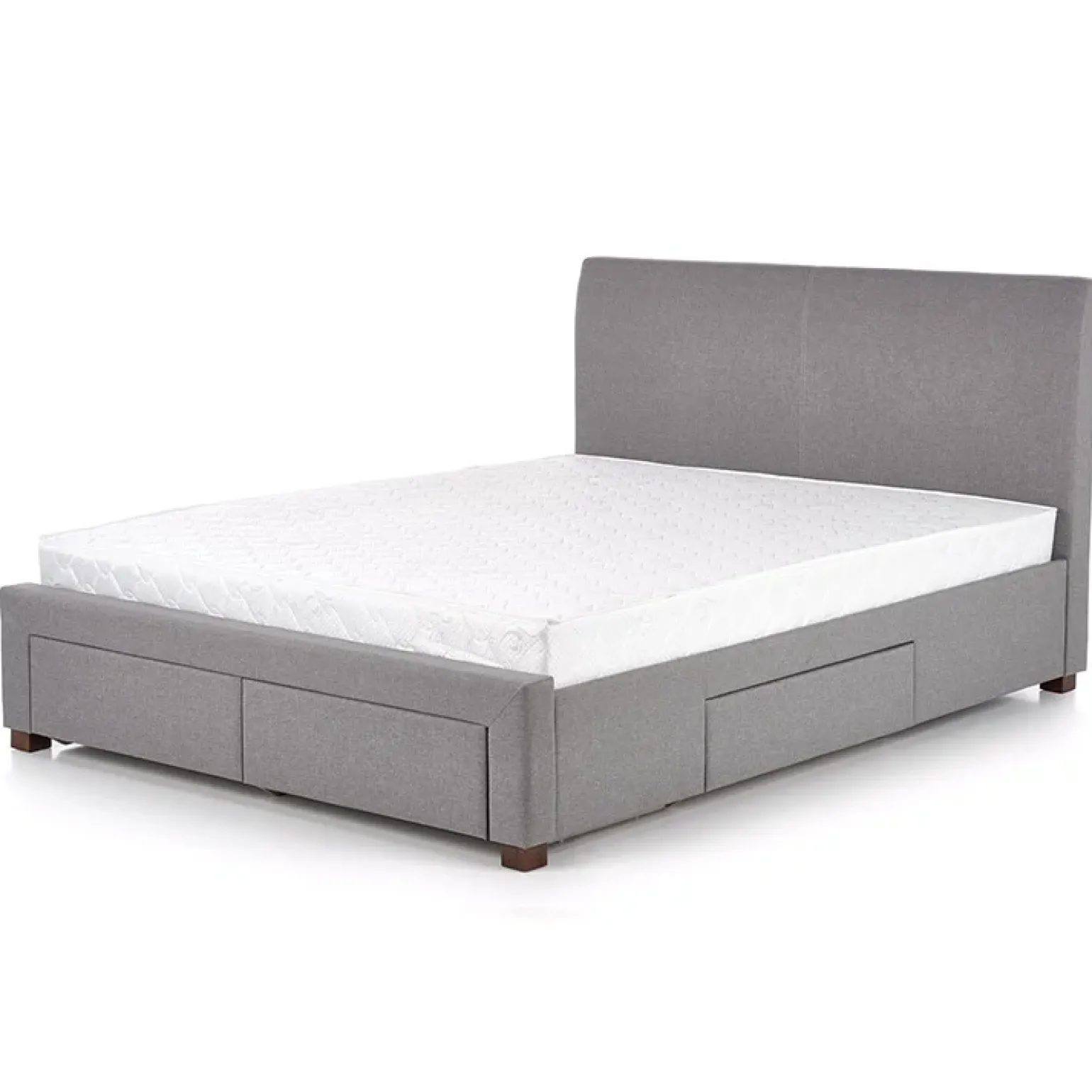 Letto matrimoniale in tessuto con cassettoni 160x200cm grigio Mestre Gihome®