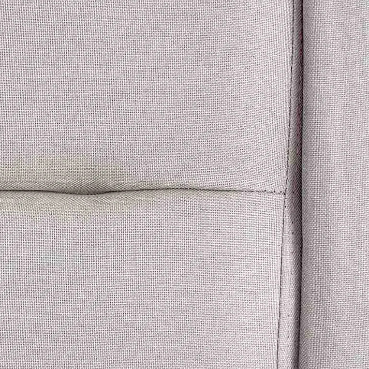 Letto matrimoniale in tessuto 160x200cm grigio chiaro legno naturale Pompei Gihome®